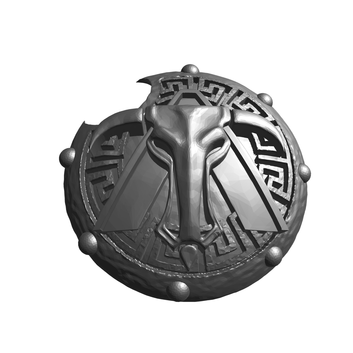 Minotaurs Chapter Round Spartan Shield with Blazons for JoyToy Grimdark Marine Action Figure Ancients