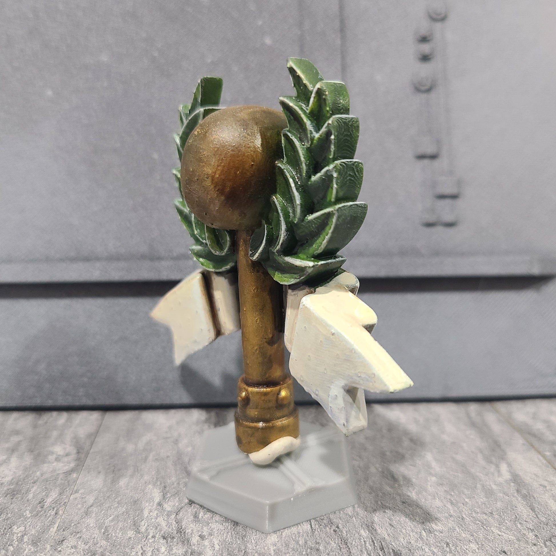Backpack Mount Skull with Laurel and Banner for JoyToy Loyalist Marine Action Figure Custom 1:18th Scale Part