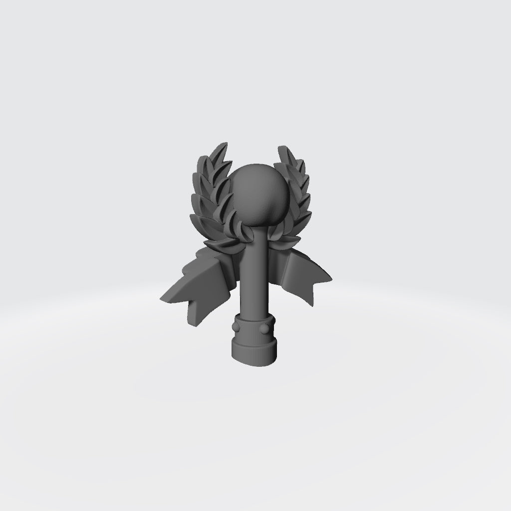 Backpack Mount Skull with Laurel and Banner for JoyToy Loyalist Marine Action Figure Custom 1:18th Scale Part