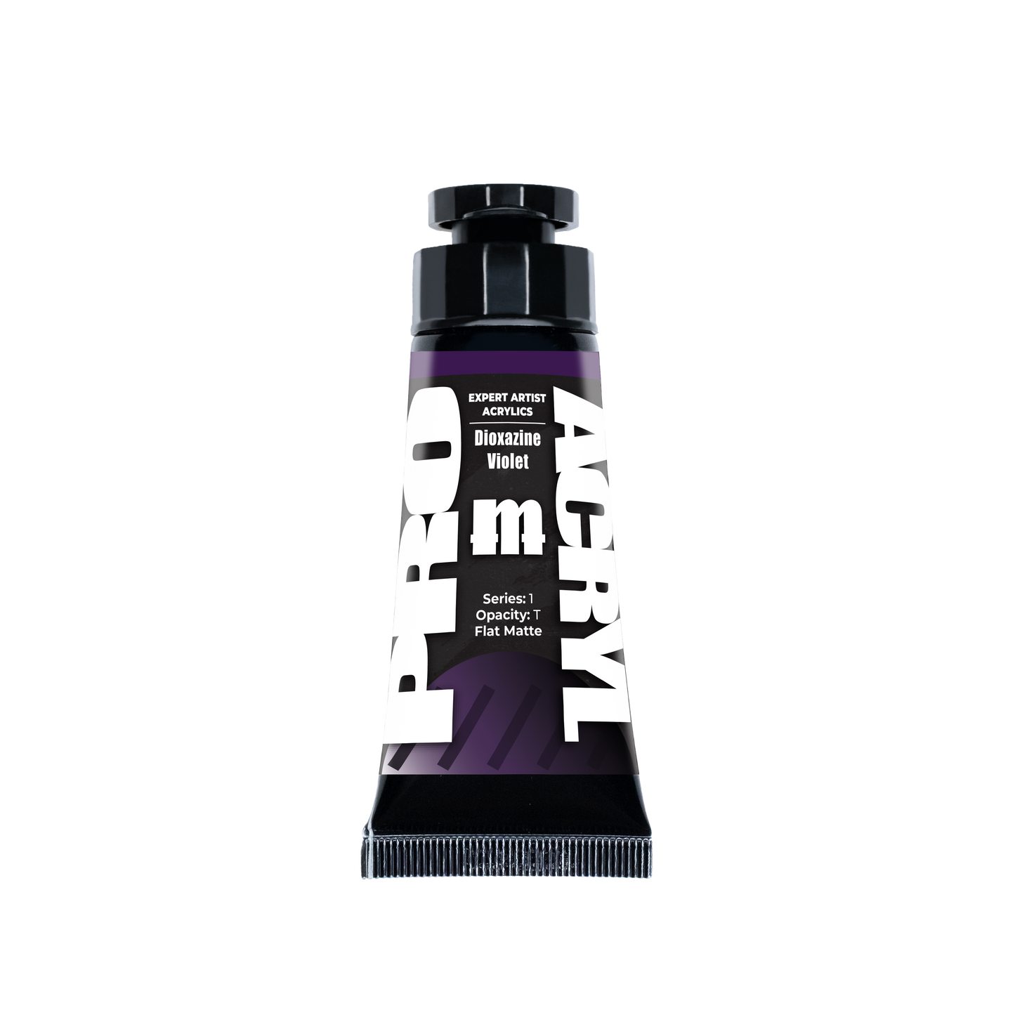Dioxazine Violet Monument Hobbies Acrylic paint tube with black and purple design on a white background