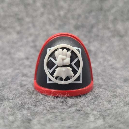 Imperial Fists Legion Shoulder Pad Decal Elite for JoyToy Loyalist Marine Action Figures Custom 1:18th Scale Insignia