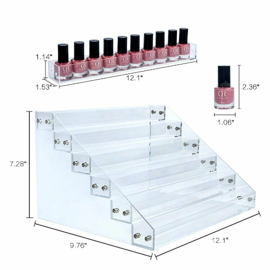 Six 6 Tier Modular Paint Rack - Acrylic Paint Dropper Storage Rack - Hobby Rack - Acrylic Rack System (ARS)