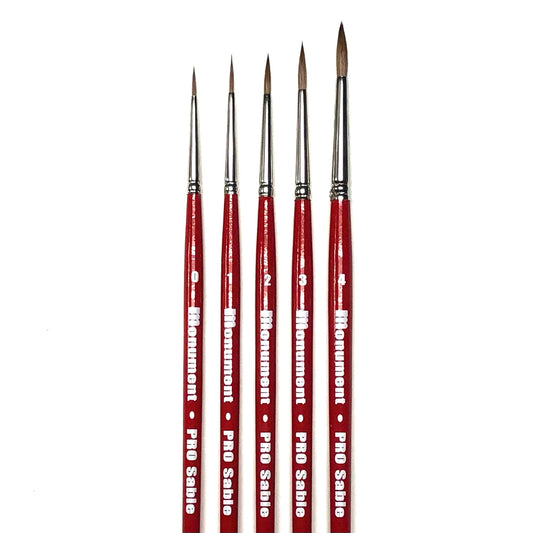 Monument Hobbies Pro Synthetic Paint Brush Set 0, 1, 2, 3 and 4