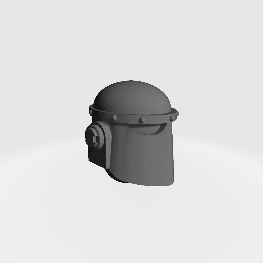 Draco Legion Mark II Helmet with Chapter Iconography Embedded in Left Grill for JoyToy Grimdark Marine Action Figures Custom 1:18th Scale Parts
