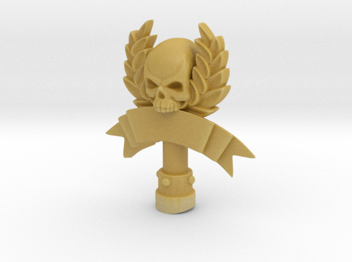 Backpack Mount Skull with Laurel and Banner for JoyToy Loyalist Marine Action Figure Custom 1:18th Scale Part