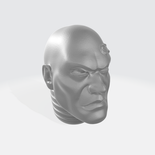 Bald Veteran with Service Studs Head Swap for JoyToy Space Marine Action Figure Custom 1:18th Scale Parts