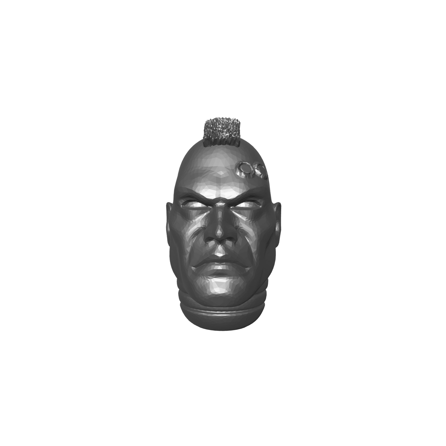 Initiate Head Swap Mohawk with Service Studs for JoyToy Space Marine Action Figure Custom 1:18th Scale Parts