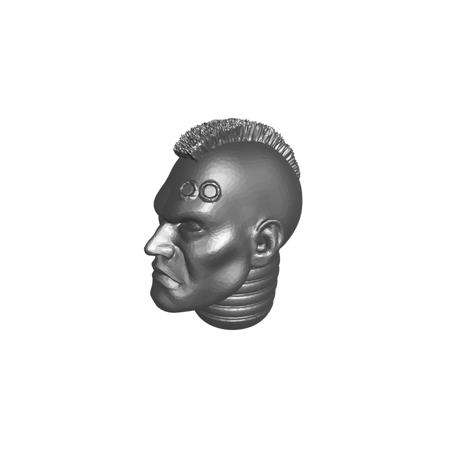 Initiate Head Swap Mohawk with Service Studs for JoyToy Space Marine Action Figure Custom 1:18th Scale Parts