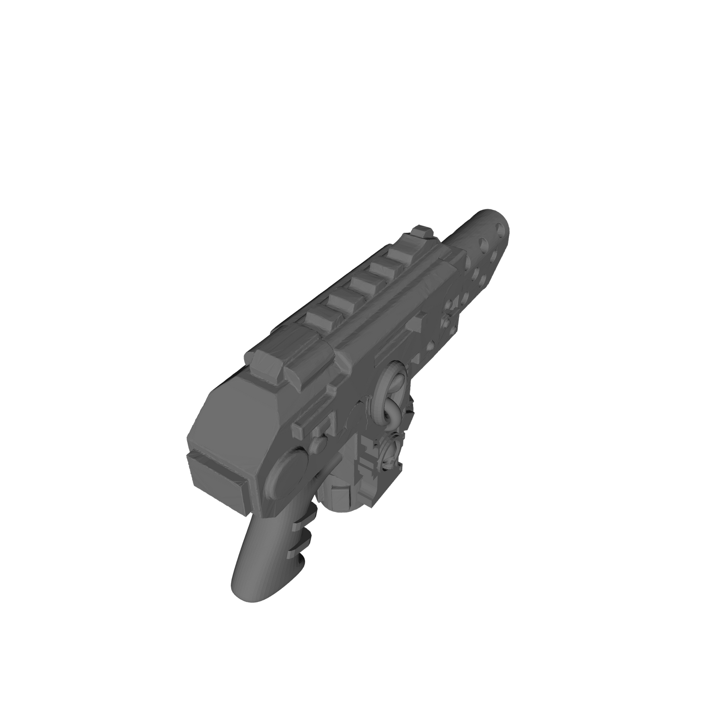 Elite Alien Hunter Veteran Flamer Pyre-Gun with Judicators Symbol and Skull compatible with JoyToy 1:18 scale armored action figures