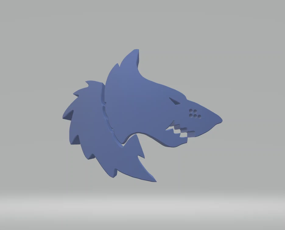 Custom Space Wolf Shoulder Pad Decal for Right Shoulder Pad compatible with JoyToy Battle Marine 1:18th Scale Action Figures