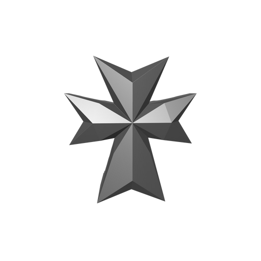 Templar Warrior Order Chest Heraldry Maltese Cross Emblem resin armor upgrade for 1:18 Scale Grimdark Armored Soldier figures compatible with JoyToy