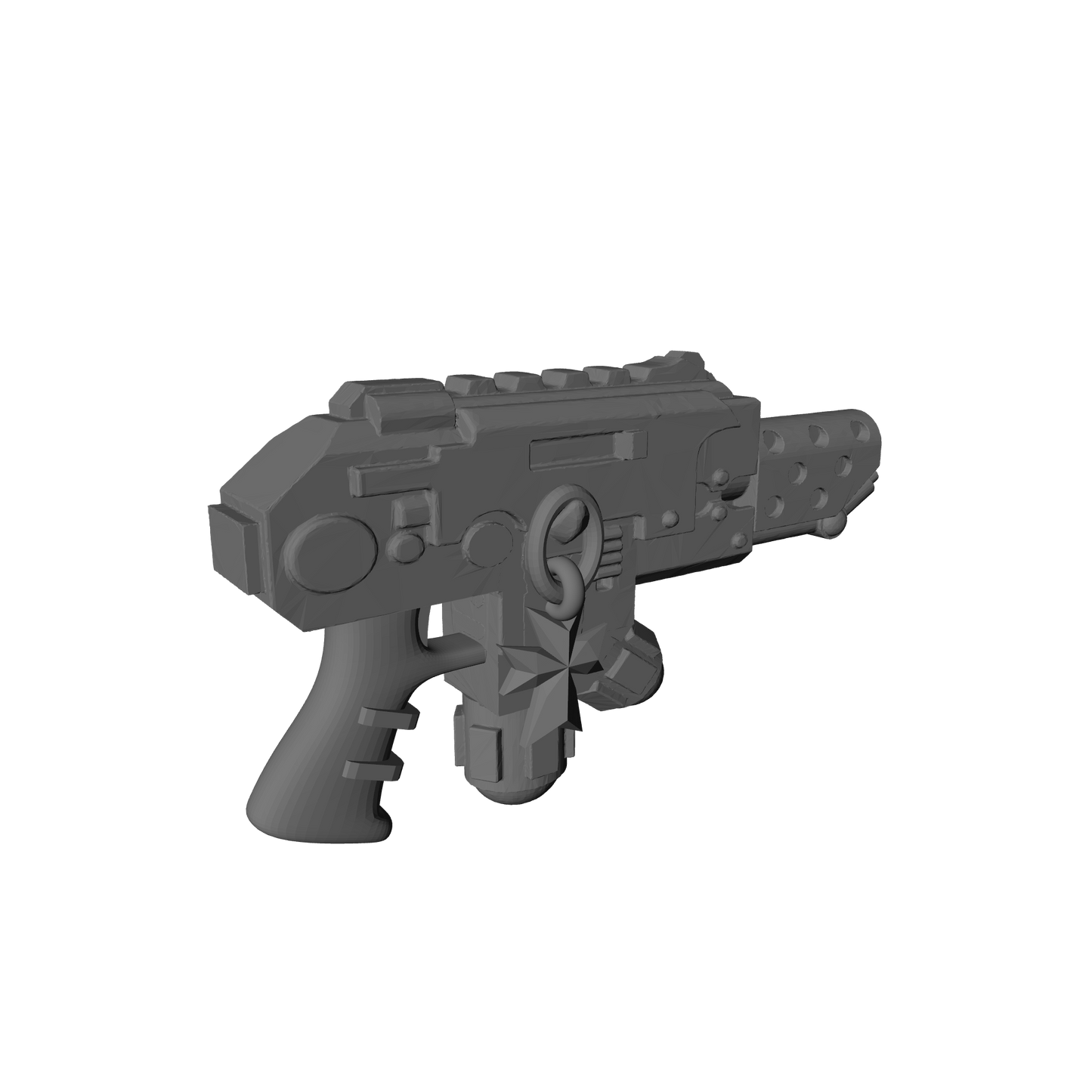 Templar Warrior Order Pyre-Gun Flamer with Skull resin weapon upgrade for 1:18 Scale Grimdark Armored Soldier figures compatible with JoyToy