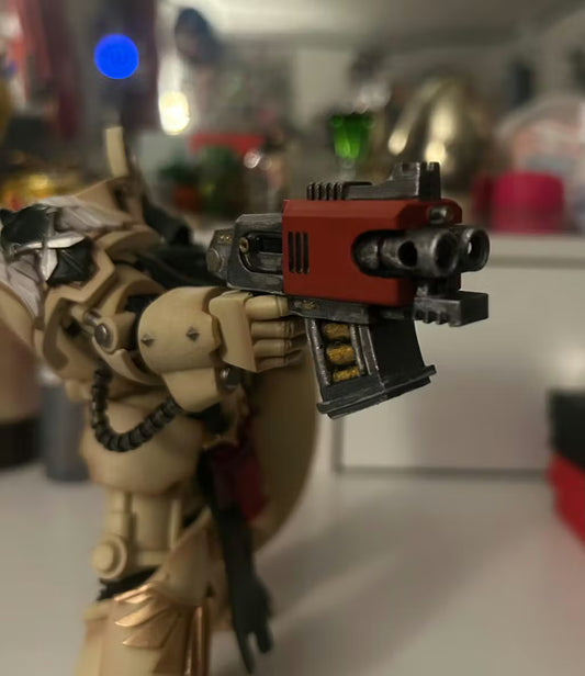 Painted Thunderstrike twin barrel battle gun compatible with JoyToy Terminator 1:18 scale armored action figures custom resin weapon