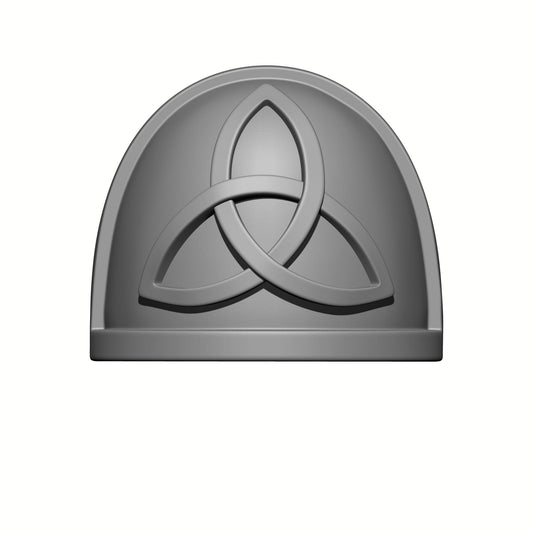 Triquetra Pattern Type 4 V1 resin shoulder pad for 1:18 Scale Grimdark Armored Soldier Upgrades compatible with JoyToy action figures