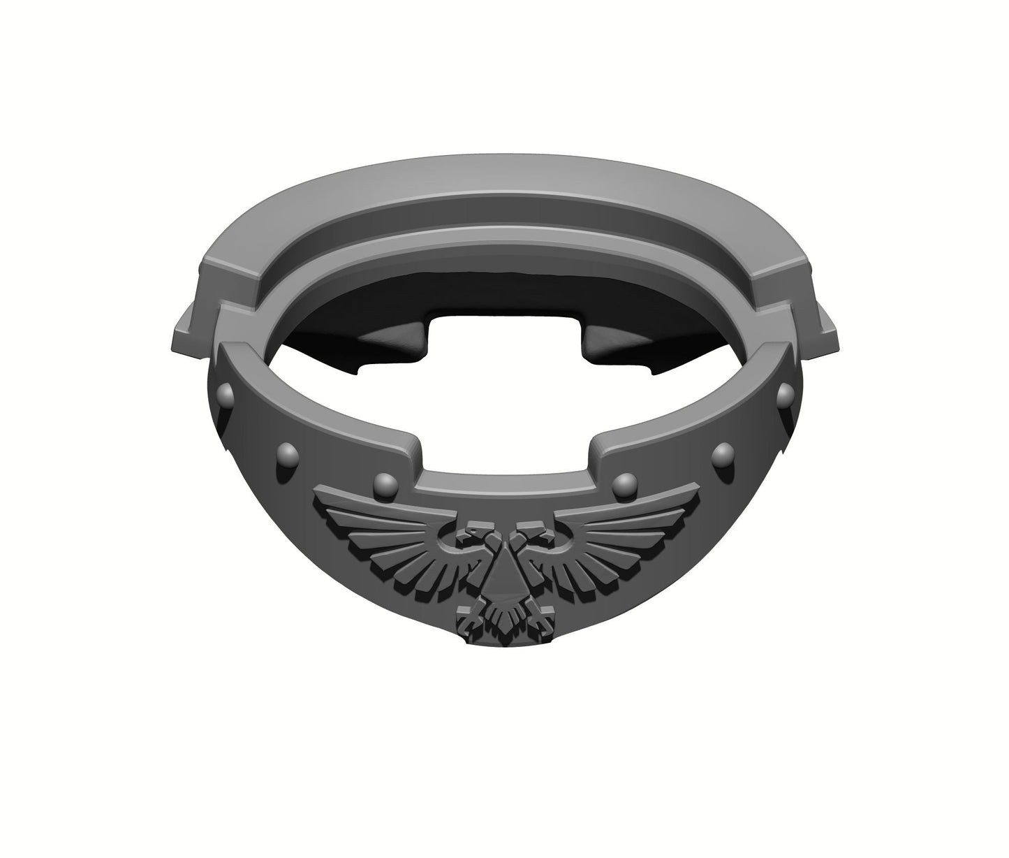 Veteran Warrior gorget with eagle and rivets compatible with JoyToy 1:18 scale armored action figures custom resin neck armor