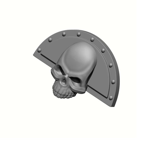 Xenos Hunter Warrior Order elbow fan plate with skull compatible with JoyToy 1:18 scale armored action figures custom resin armor
