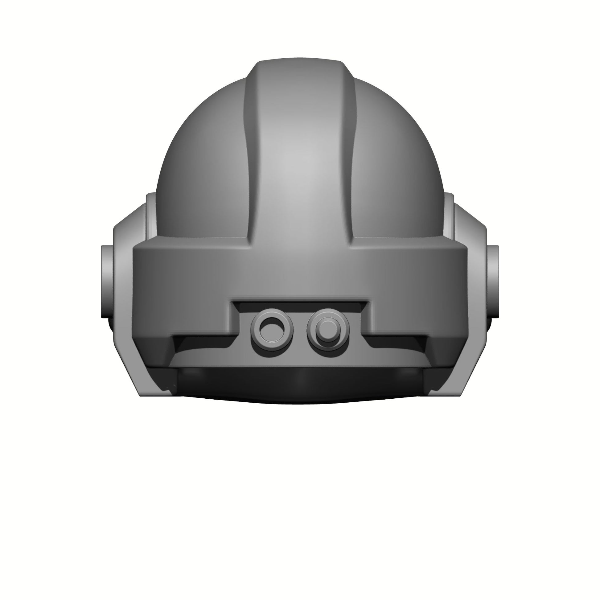 Grey Knight Helmet with Skull and Two Tubes for JoyToy Loyalist Marine Action Figures Custom 1:18th Scale Parts