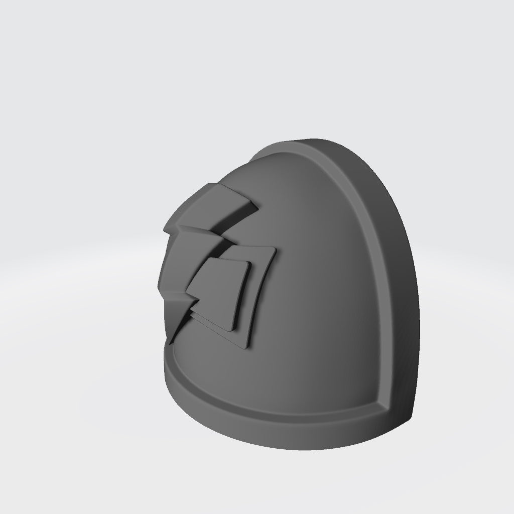 White Scars MKIV Shoulder Pad for JoyToy Space Marine Action Figures Custom 1:18th Scale Parts