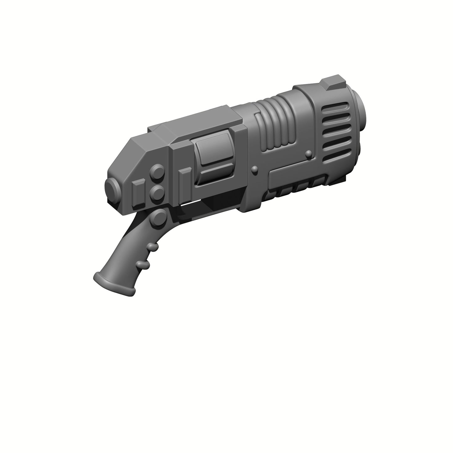 Combat Medic Plasma Revolver resin sidearm compatible with most JoyToy 1:18 scale armored action figures from 18th Scale Armory.