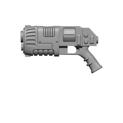 Combat Medic Plasma Revolver resin sidearm compatible with most JoyToy 1:18 scale armored action figures from 18th Scale Armory.