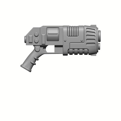 Combat Medic Plasma Revolver resin sidearm compatible with most JoyToy 1:18 scale armored action figures from 18th Scale Armory.