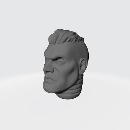 Initiate Organic Head Swap resin head sculpt compatible with most JoyToy 1:18 scale armored action figures from 18th Scale Armory.