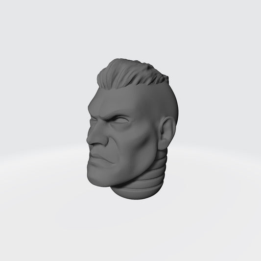 Initiate Organic Head Swap resin head sculpt compatible with most JoyToy 1:18 scale armored action figures from 18th Scale Armory.