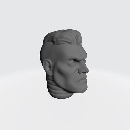 Initiate Organic Head Swap resin head sculpt compatible with most JoyToy 1:18 scale armored action figures from 18th Scale Armory.