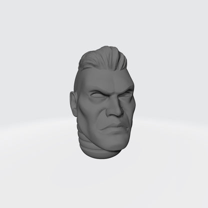Initiate Organic Head Swap resin head sculpt compatible with most JoyToy 1:18 scale armored action figures from 18th Scale Armory.
