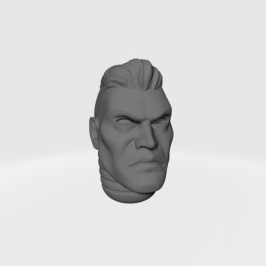 Initiate Organic Head Swap resin head sculpt compatible with most JoyToy 1:18 scale armored action figures from 18th Scale Armory.