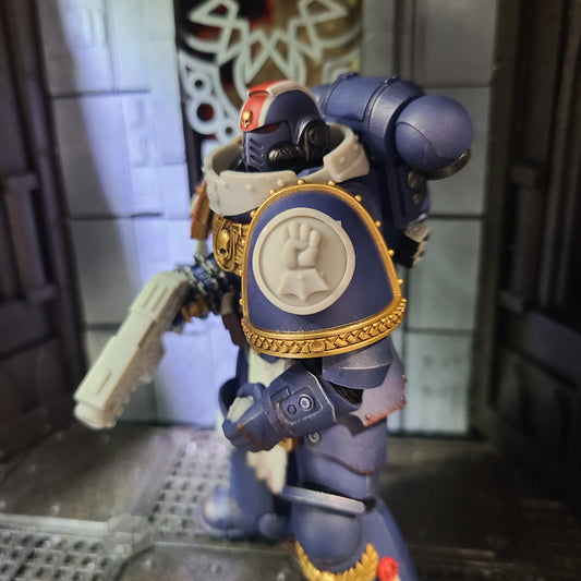 Monarch Fists Legion Shoulder Pad Decal for JoyToy Loyalist Marine Action Figures Custom 1:18th Scale Insignia