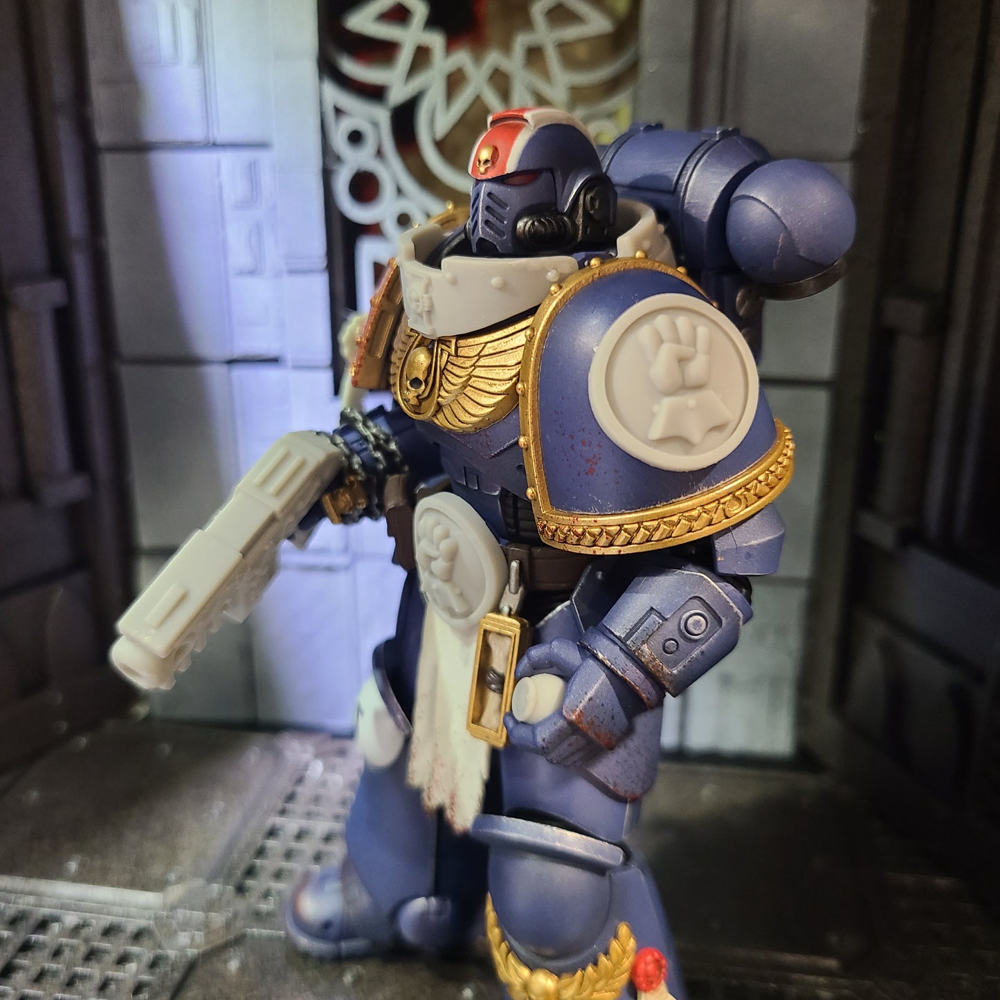 Monarch Fists Legion Shoulder Pad Decal for JoyToy Loyalist Marine Action Figures Custom 1:18th Scale Insignia