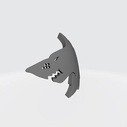 Custom Space Wolf Shoulder Pad Decal compatible with JoyToy Battle Marine 1:18th Scale Action Figures