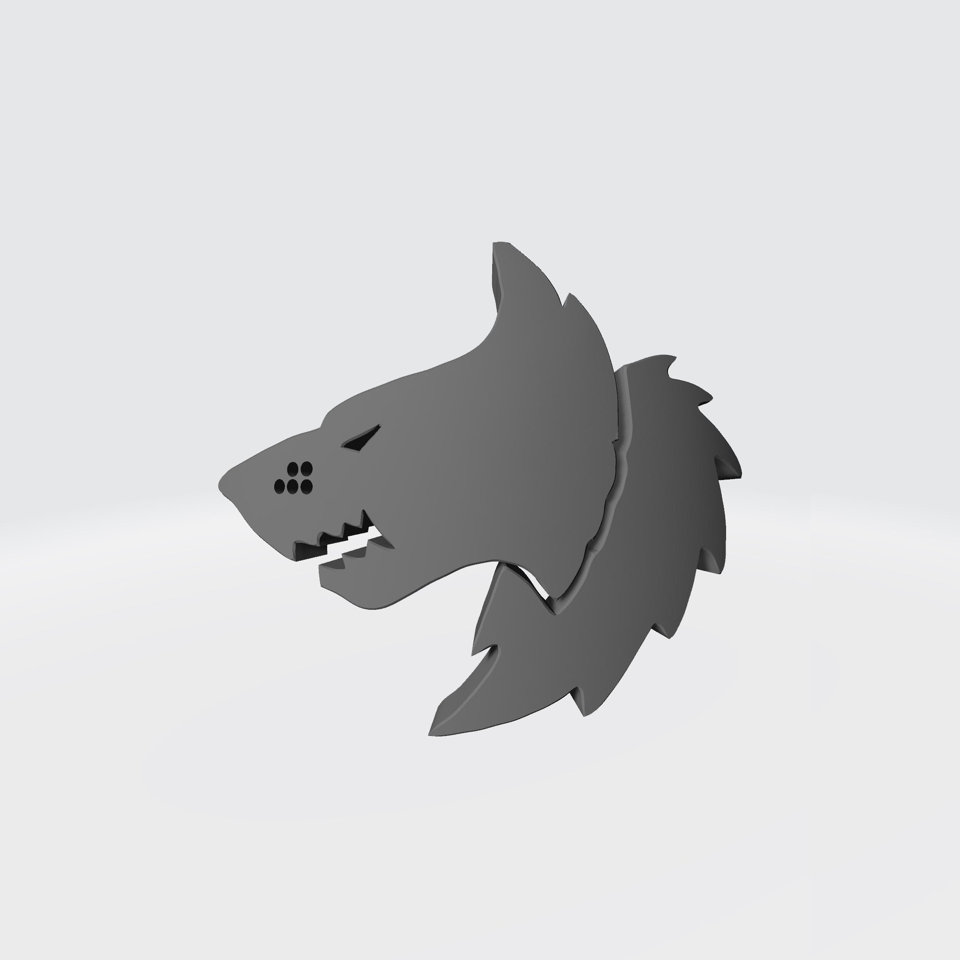 Custom Space Wolf Shoulder Pad Decal compatible with JoyToy Battle Marine 1:18th Scale Action Figures