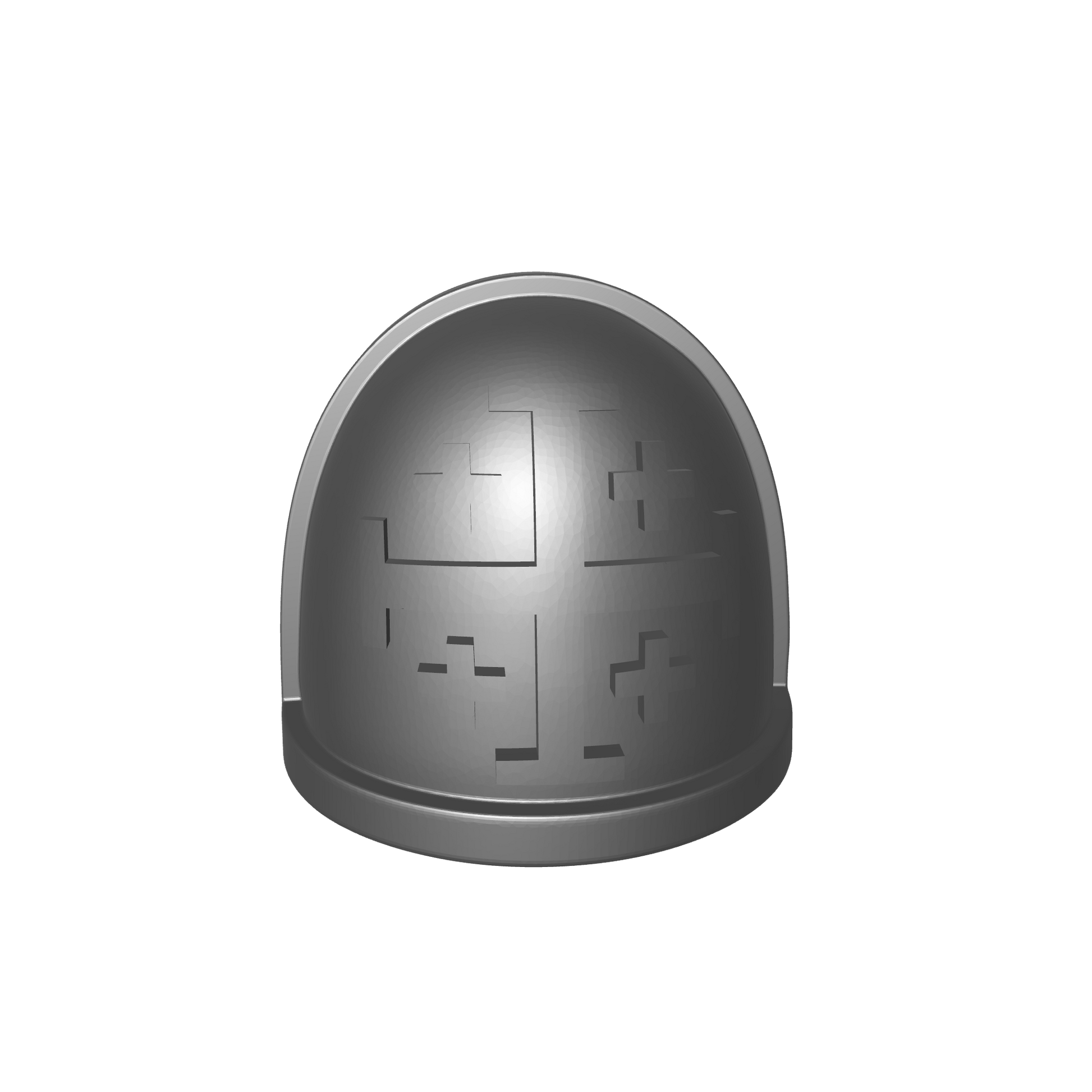 Project-44 Shoulder Pads with Jerusalem Cross Heraldry custom resin armor accessories for 28mm-32mm scale miniature figures.