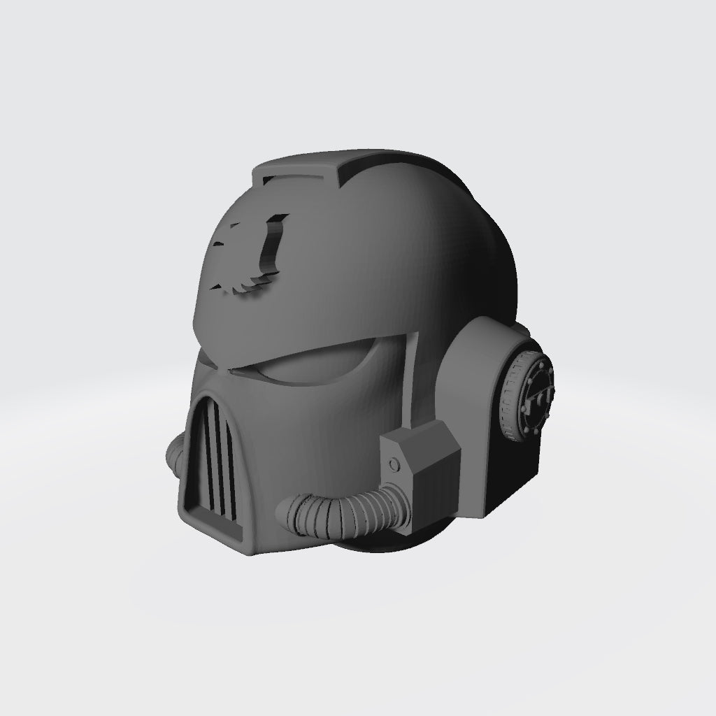 Raptors Chapter Mark VII Helmet: Gen: 7 Helmet for JoyToy Warhammer 40K Compatible Space Marine 1:18 4" Action Figures