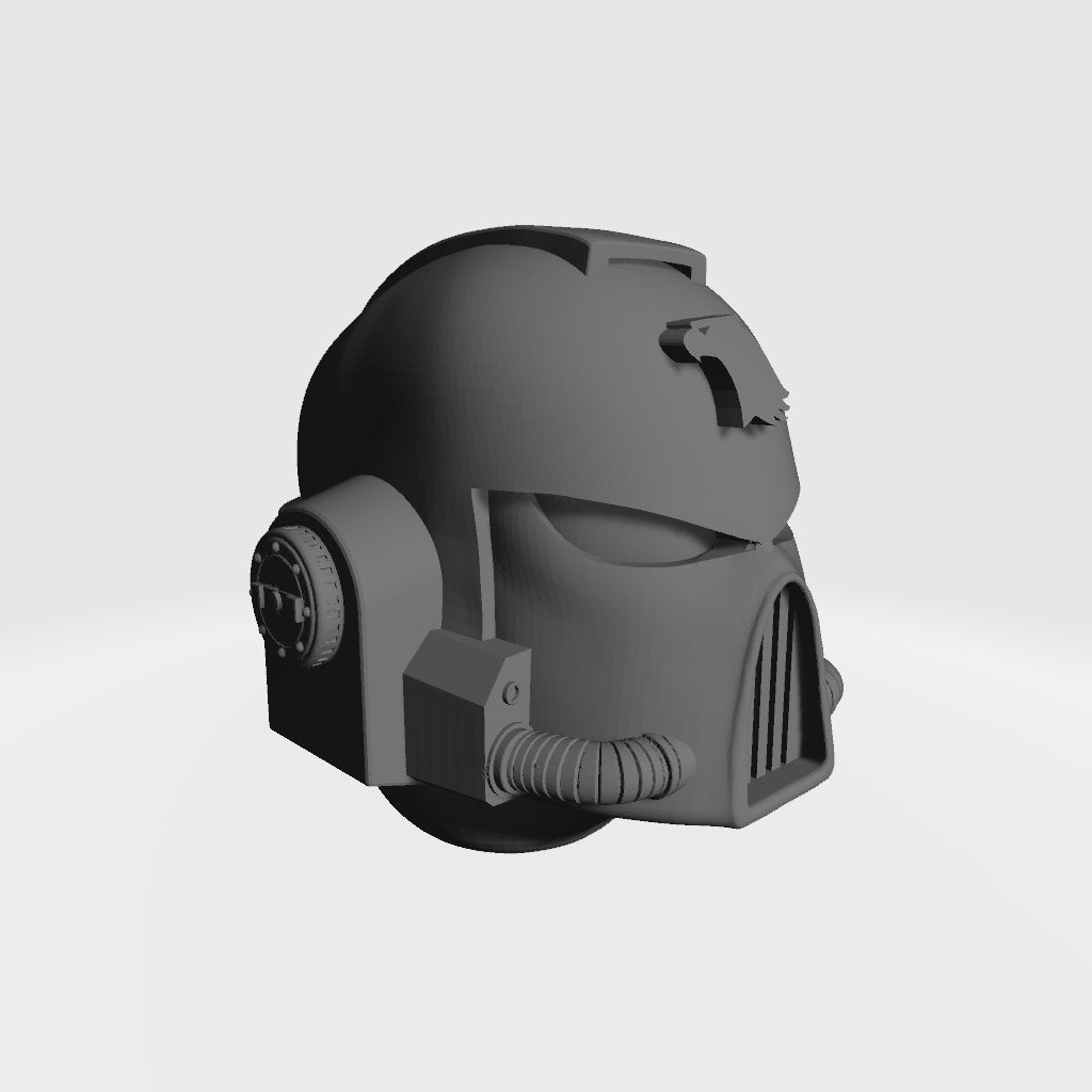 Raptors Chapter Mark VII Helmet: Gen: 7 Helmet for JoyToy Warhammer 40K Compatible Space Marine 1:18 4" Action Figures