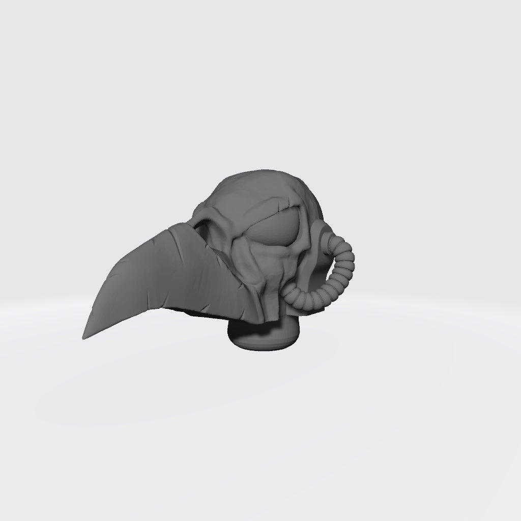 Raven Legion Raven Skull Helmet: Helmet for Warhammer 40K JoyToy Compatible Space Marine 1:18 Action Figure 4" Custom Part