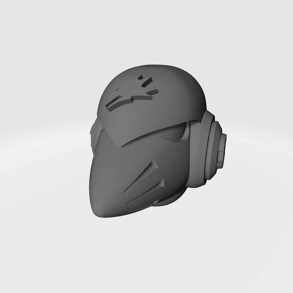 Draco Legion MKVI Corvus Helmet: Warhammer 40K JoyToy Compatible Space Marine 1:18 Action Figure 4" Custom Part