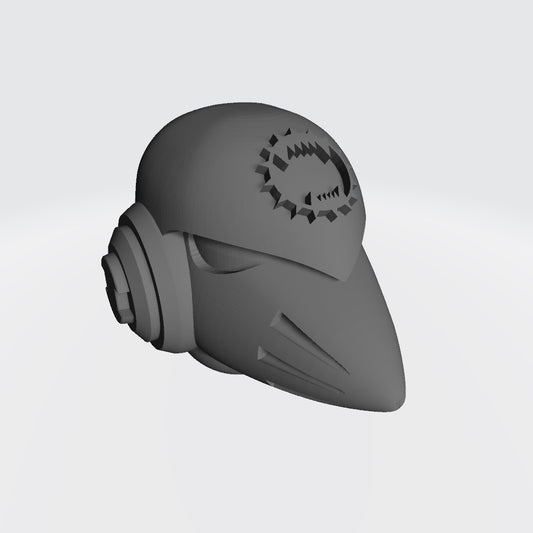 World Eaters Legion MKVI Corvus Helmet: Warhammer 40K JoyToy Compatible Space Marine 1:18 Action Figure 4" Custom Part
