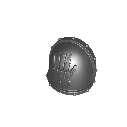Iron Hands Hands Legion MK VII Shoulder Pad for JoyToy Loyalist Marine Action Figures Custom 1:18th Scale Pauldron