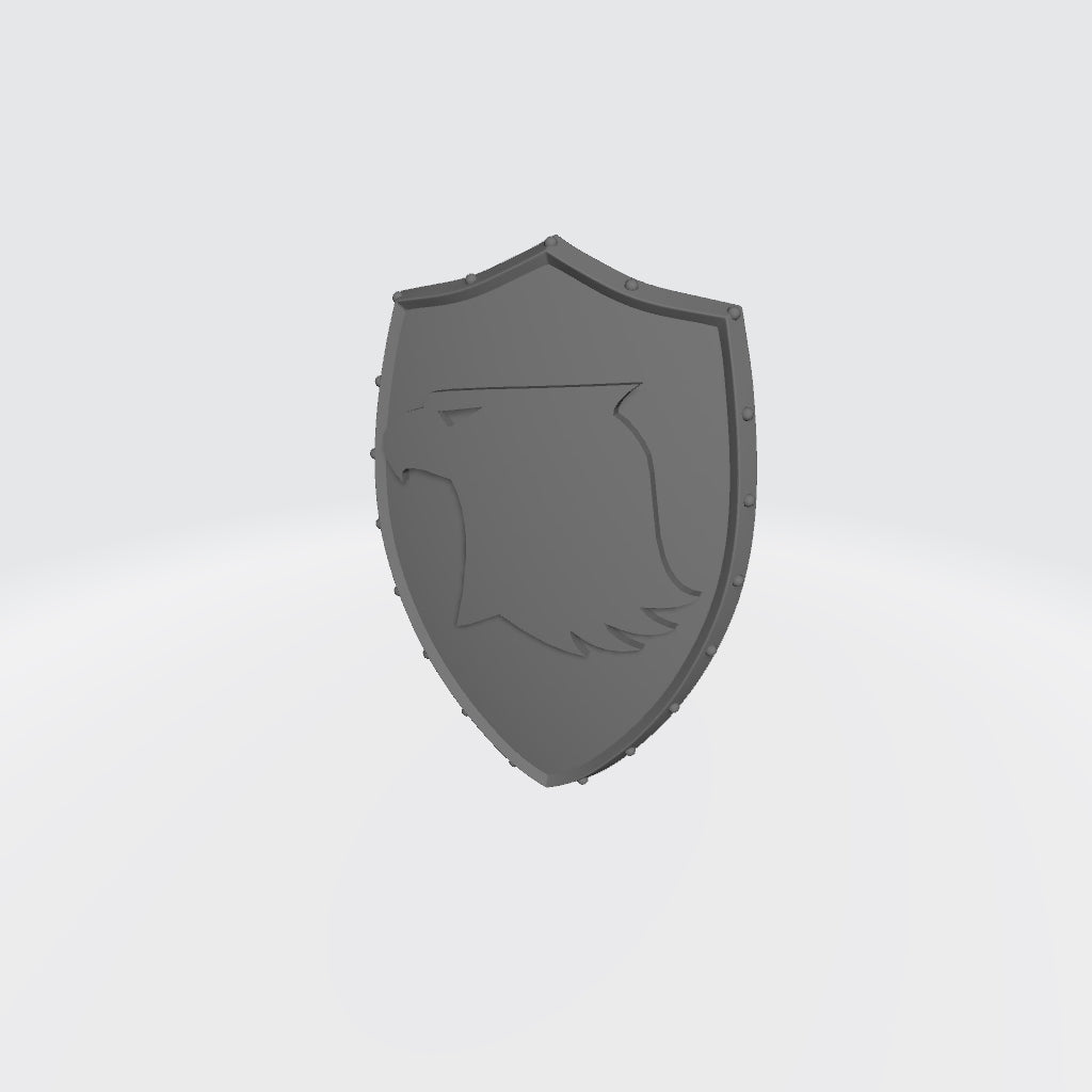 Raven Chapter Shoulder Pad Heraldry Version 4B: Shoulder Pad Shield for JoyToy Warhammer 40K Compatible Space Marine 1:18 4" Action Figures
