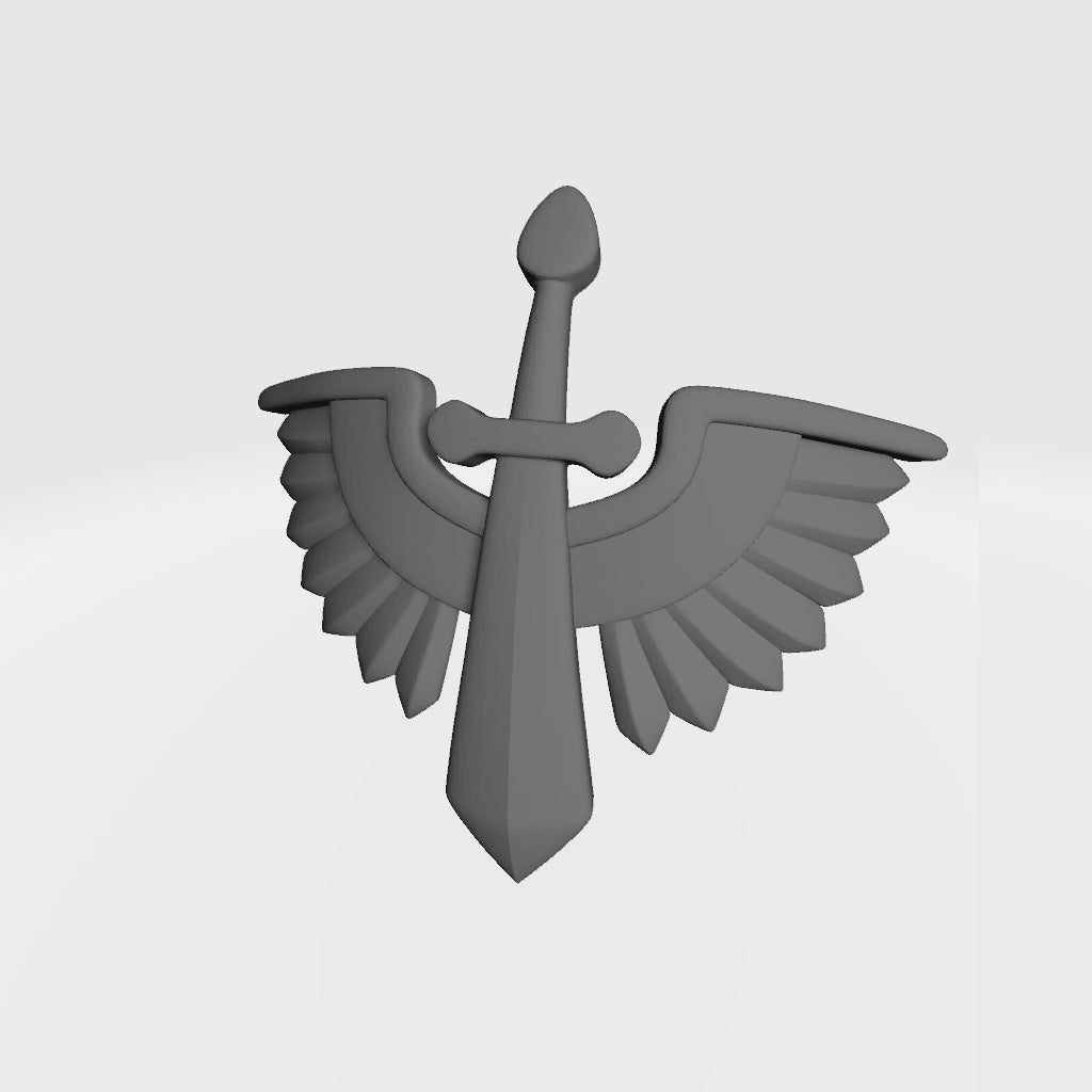 Dark Angels Grimm Legion Shoulder Pad Insignia Version 02 for JoyToy Space Marine Action Figures