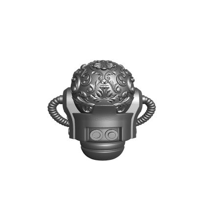 Los Muertos Chapter Chaplain Skull Helmet Ribbed for JoyToy Loyalist Marine Action Figures Custom 1:18th Scale Part