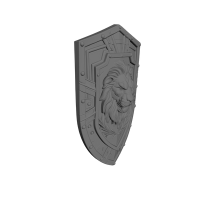 Angels Grimm Warrior Order Lion Head Type 1 Boarding Shield compatible with JoyToy 1:18 scale armored action figures