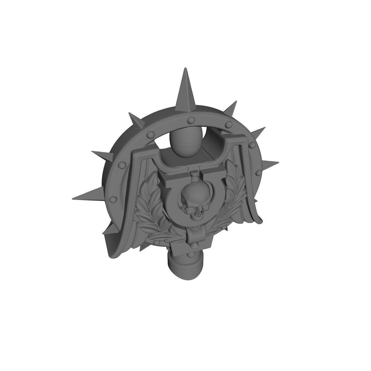Omega Sentinels Warrior Order Iron Halo with Icon V. 2 is a custom resin backpack accessory for JoyToy 1:18 scale sci-fi action figures. Perfect for collectors and customizers.