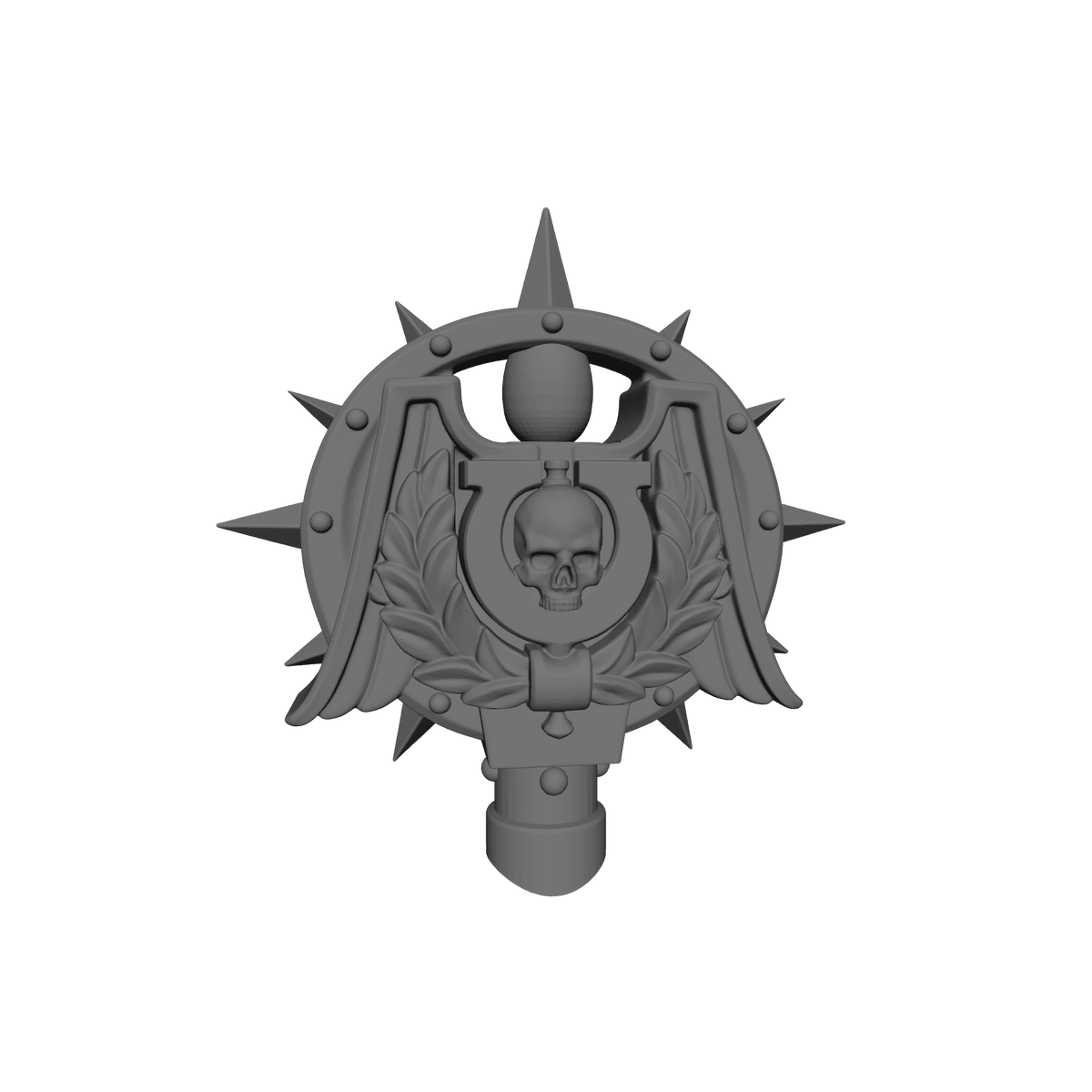 Omega Sentinels Warrior Order Iron Halo with Icon V. 2 is a custom resin backpack accessory for JoyToy 1:18 scale sci-fi action figures. Perfect for collectors and customizers.