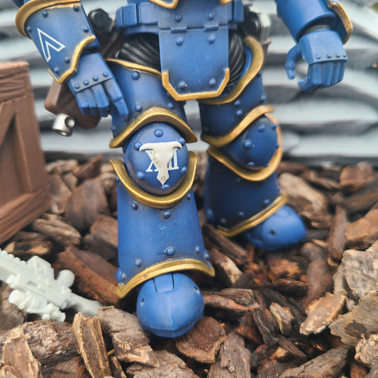 Minotaurs Chapter Knee Pad Iconography Qty: 2 for JoyToy Loyalist Marine Action Figures Custom 1:18th Scale Insignia