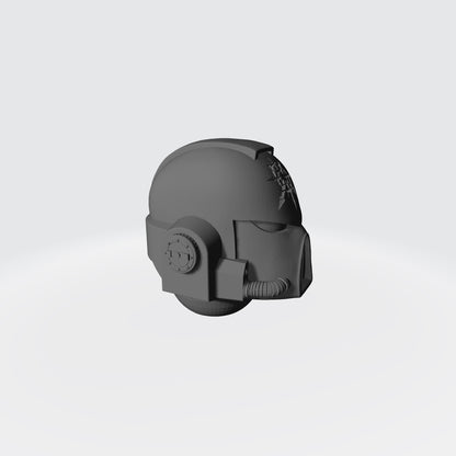 Mark VII Chaos Undivided Engraved Helmet for JoyToy Traitor Marine Action Figures Custom 1:18th Scale Head Swap