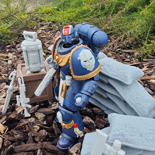 Iron Warriors Legion Shoulder Insignia Decal for JoyToy Traitor Marine Action Figure Custom 1:18th Scale Part